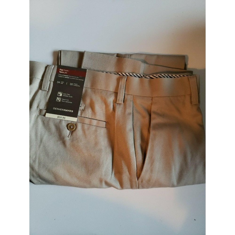 Men's Denverhayes Tan Dress Pants 34 X 30 New